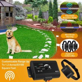 Electric Dog Fence System Pet Tone Shock Boundary Containment Water Resistant Collar Receiver For Small Medium Large Dog (Option: AS PIC) Electric Dog Fence System Pet Tone Shock Boundary Containment Water Resistant Collar Receiver For Small Medium Large Dog (Option: AS PIC)